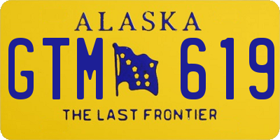 AK license plate GTM619
