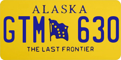 AK license plate GTM630