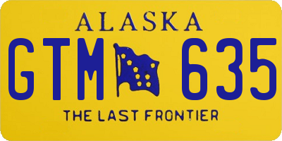 AK license plate GTM635