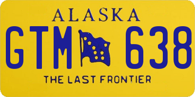 AK license plate GTM638