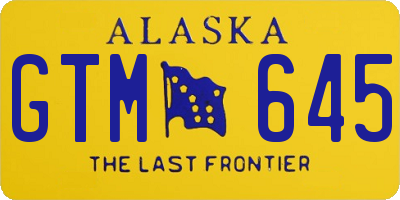 AK license plate GTM645