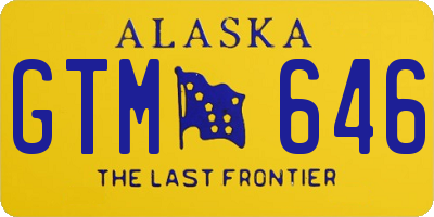 AK license plate GTM646