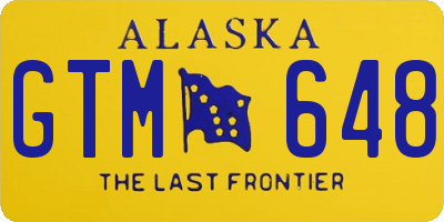 AK license plate GTM648