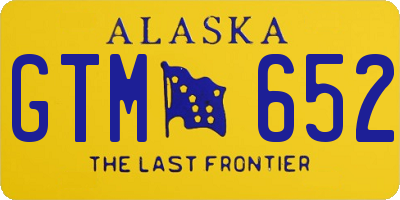 AK license plate GTM652