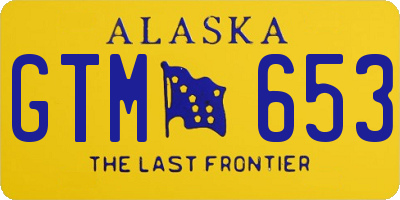 AK license plate GTM653