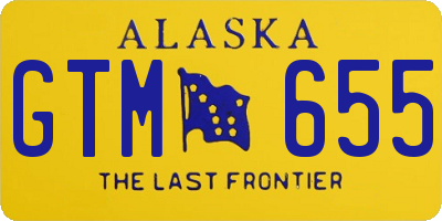 AK license plate GTM655
