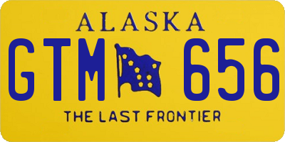AK license plate GTM656
