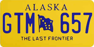 AK license plate GTM657