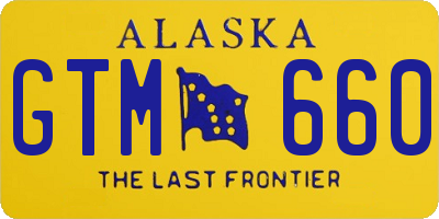 AK license plate GTM660