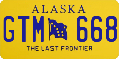 AK license plate GTM668