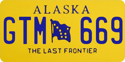 AK license plate GTM669