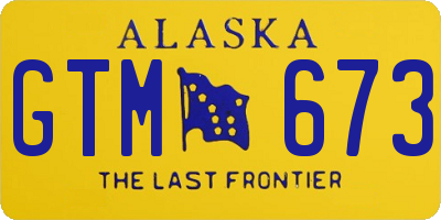 AK license plate GTM673