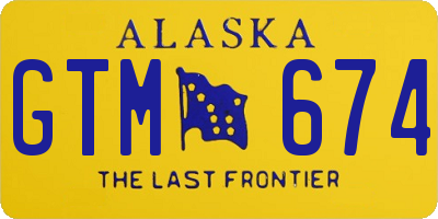 AK license plate GTM674