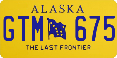 AK license plate GTM675