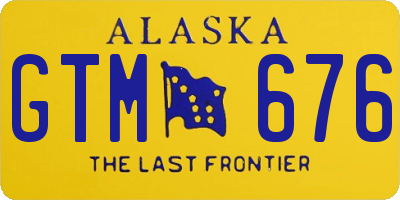 AK license plate GTM676