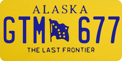 AK license plate GTM677