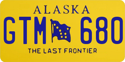 AK license plate GTM680