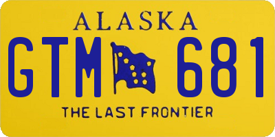 AK license plate GTM681