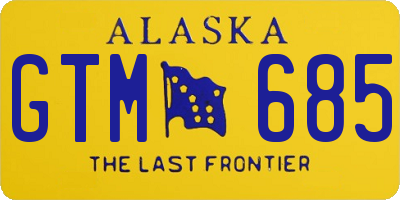 AK license plate GTM685