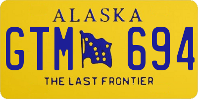 AK license plate GTM694