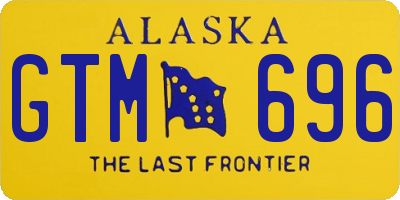 AK license plate GTM696