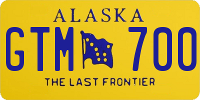 AK license plate GTM700