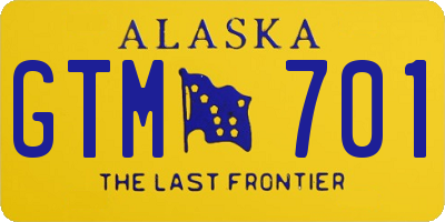AK license plate GTM701