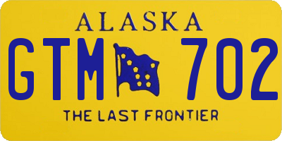 AK license plate GTM702