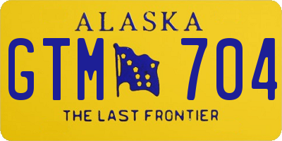 AK license plate GTM704