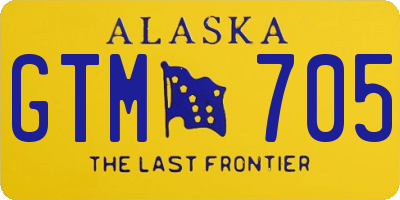 AK license plate GTM705