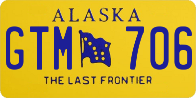 AK license plate GTM706