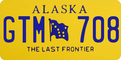 AK license plate GTM708