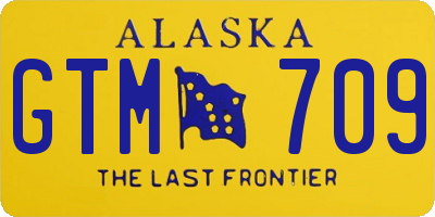 AK license plate GTM709