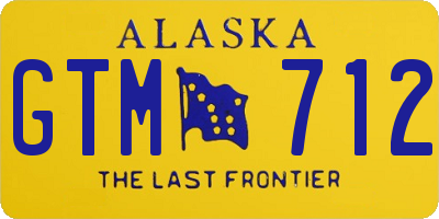 AK license plate GTM712