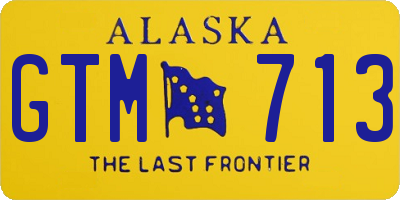 AK license plate GTM713