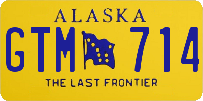 AK license plate GTM714