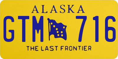 AK license plate GTM716