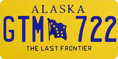 AK license plate GTM722
