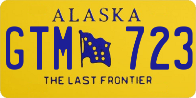 AK license plate GTM723