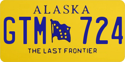 AK license plate GTM724