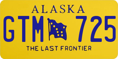 AK license plate GTM725