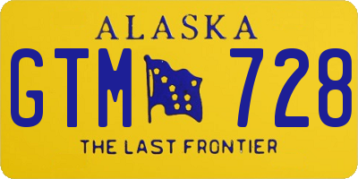 AK license plate GTM728