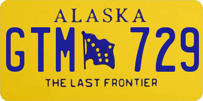 AK license plate GTM729