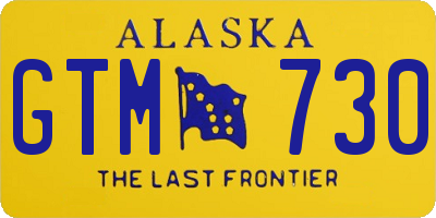 AK license plate GTM730