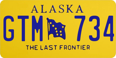 AK license plate GTM734