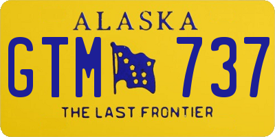 AK license plate GTM737