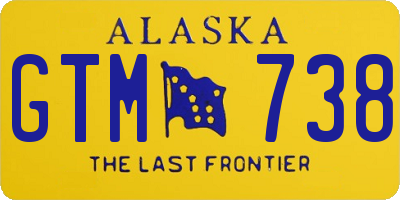 AK license plate GTM738