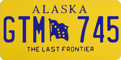 AK license plate GTM745