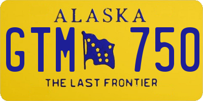 AK license plate GTM750