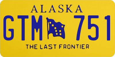 AK license plate GTM751